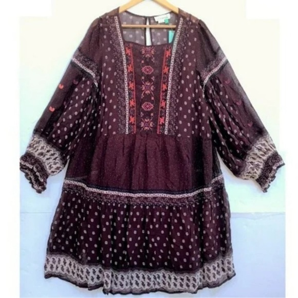 Maeve Galene Embroidered Tunic Dress Plus size - Picture 3 of 11